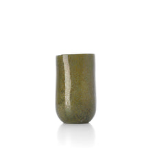 The Forest Vase - Green - Low – glass decorative vase in green – product view 1