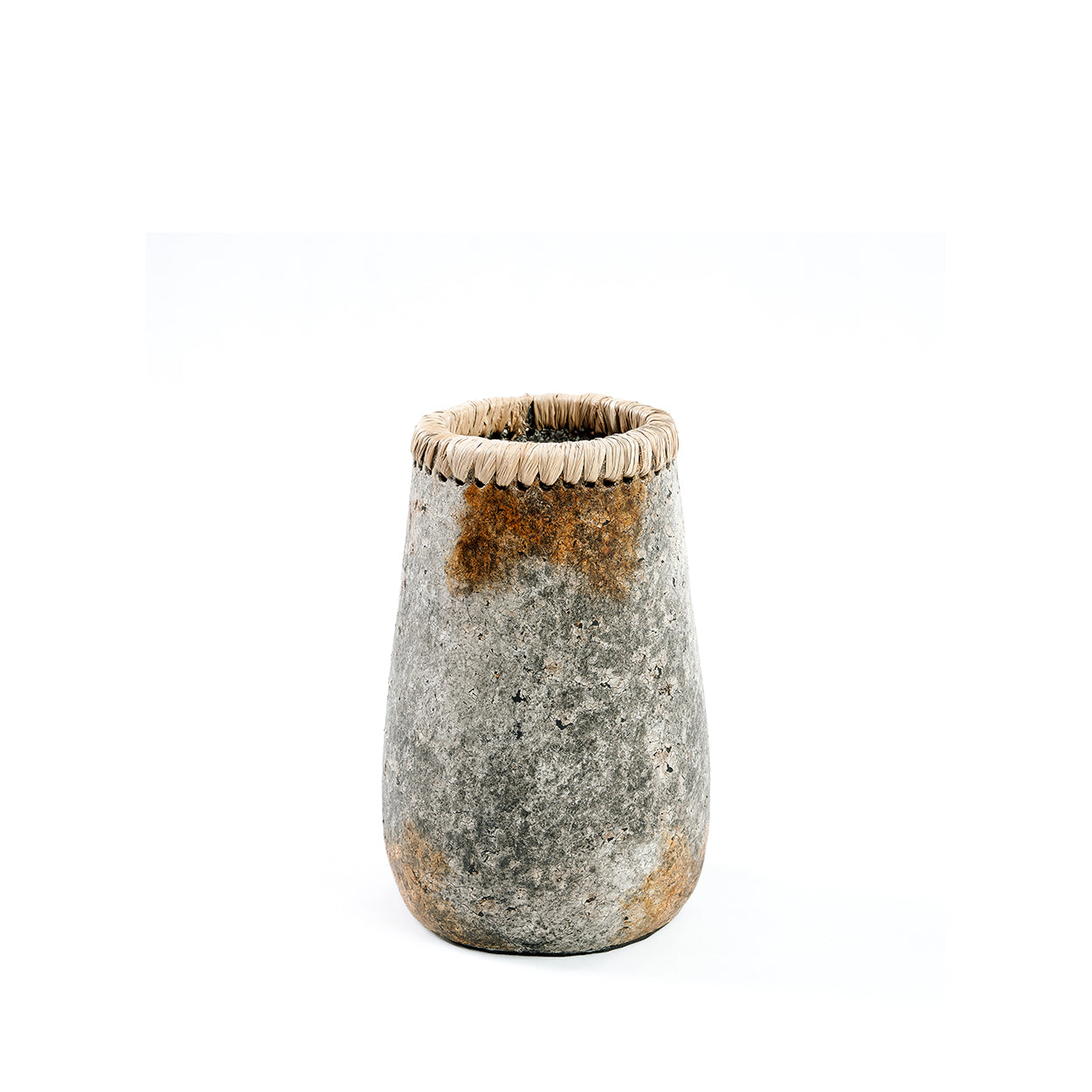 The Sneaky Vase - Antique Grey - S in terracotta — handmade luxury vase curated by Laiyahome