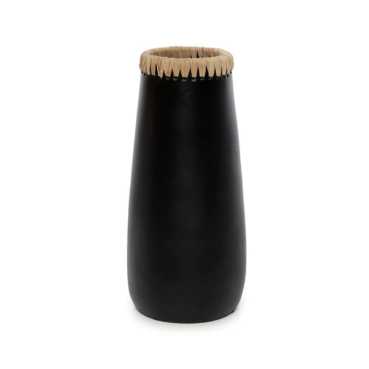 The Sneaky Vase - Black Natural - L in terracotta — handmade luxury vase curated by Laiyahome