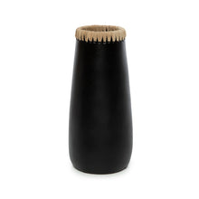The Sneaky Vase - Black Natural - L in terracotta — handmade luxury vase curated by Laiyahome