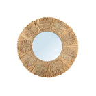 The Palm Tree Mirror - Natural - M in raffia — handmade luxury wall mirror curated by Laiyahome