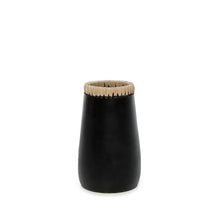 The Sneaky Vase - Black Natural - S in terracotta — handmade luxury vase curated by Laiyahome