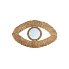 The Raffia Eye Mirror - Natural - M in raffia — handmade luxury wall mirror curated by Laiyahome