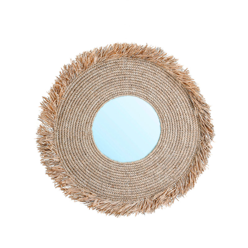 The Yema Mirror - Natural - L in grass — handmade luxury wall mirror curated by Laiyahome