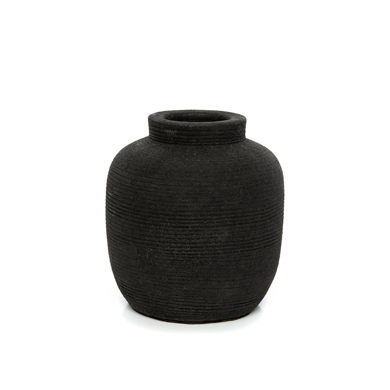 The Peaky Vase - Black - S in terracotta — handmade luxury vase curated by Laiyahome