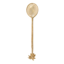 The Palm Tree Salad Spoon - Gold in brass — handmade luxury table spoon curated by Laiyahome