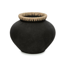 The Styly Vase - Black Natural - L in terracotta — handmade luxury vase curated by Laiyahome