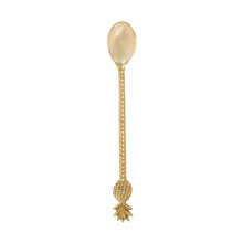 The Pineapple Long Spoon - Gold in brass — handmade luxury coffee spoon curated by Laiyahome