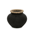 The Styly Vase - Black Natural - M in terracotta — handmade luxury vase curated by Laiyahome