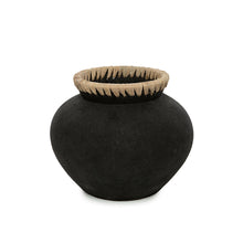 The Styly Vase - Black Natural - M in terracotta — handmade luxury vase curated by Laiyahome