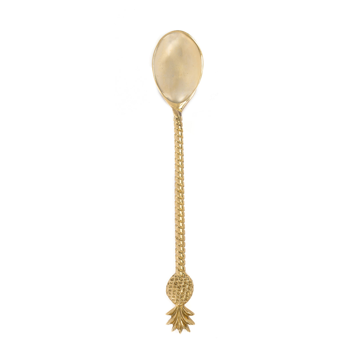The Pineapple Spoon - Gold in brass — handmade luxury soup spoon curated by Laiyahome