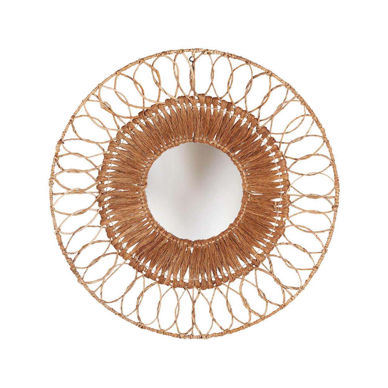 The Montezuma Mirror - Natural in coconut — handmade luxury wall mirror curated by Laiyahome