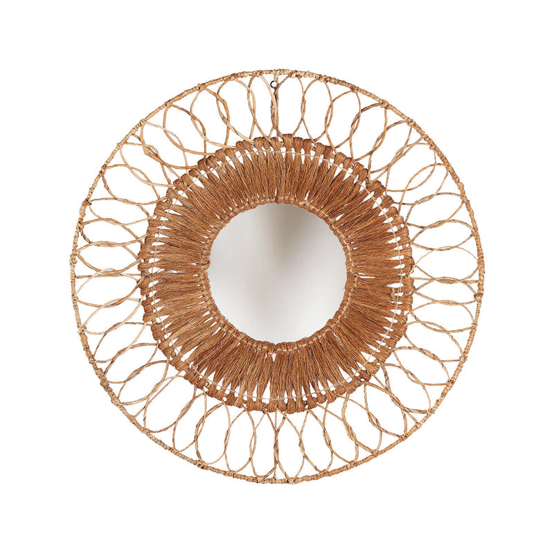 The Montezuma Mirror - Natural in coconut — handmade luxury wall mirror curated by Laiyahome