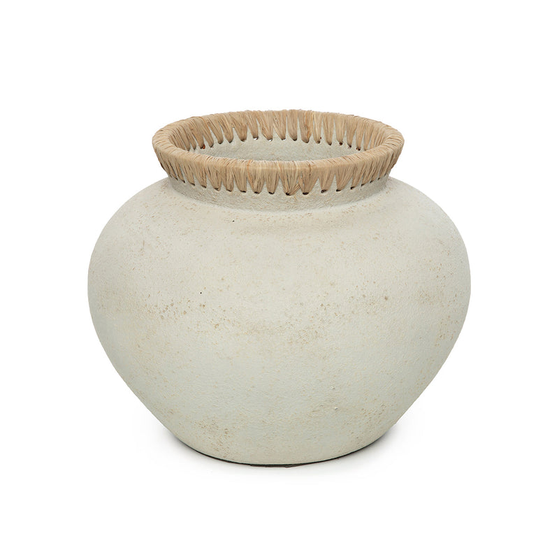 The Styly Vase - Concrete Natural - L in terracotta, earthenware — handmade luxury vase curated by Laiyahome