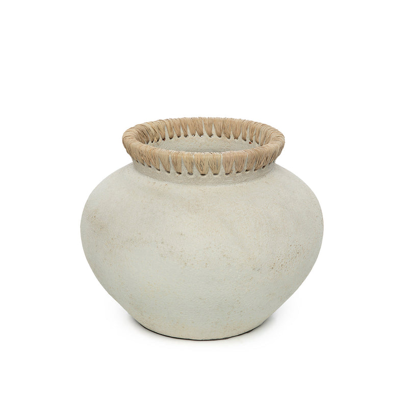 The Styly Vase - Concrete Natural - M in terracotta — handmade luxury vase curated by Laiyahome