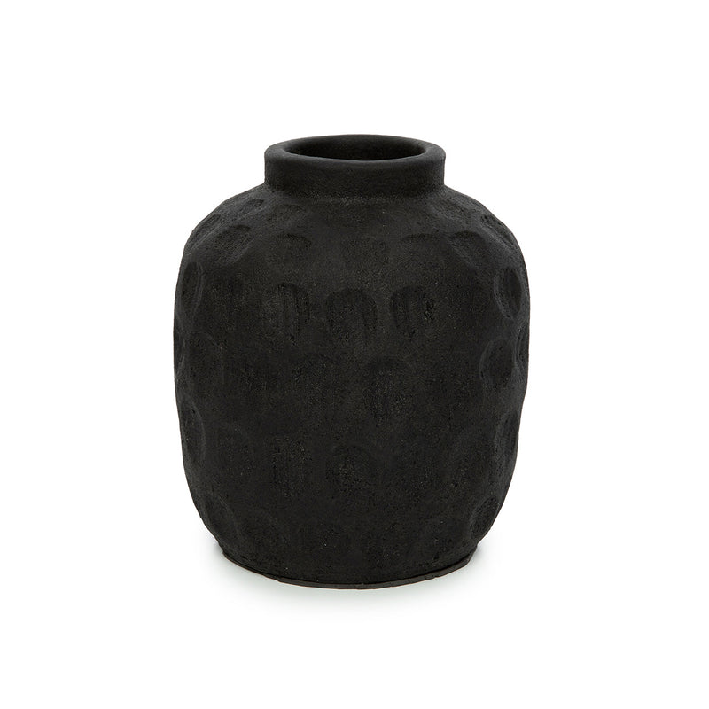 The Trendy Vase - Black - M in terracotta — handmade luxury vase curated by Laiyahome