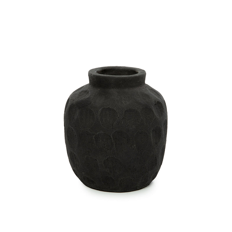 The Trendy Vase - Black - S in terracotta — handmade luxury vase curated by Laiyahome