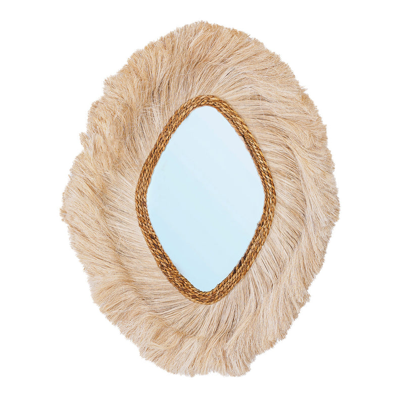 The La Duchessa Mirror - Natural - L in grass — handmade luxury wall mirror curated by Laiyahome