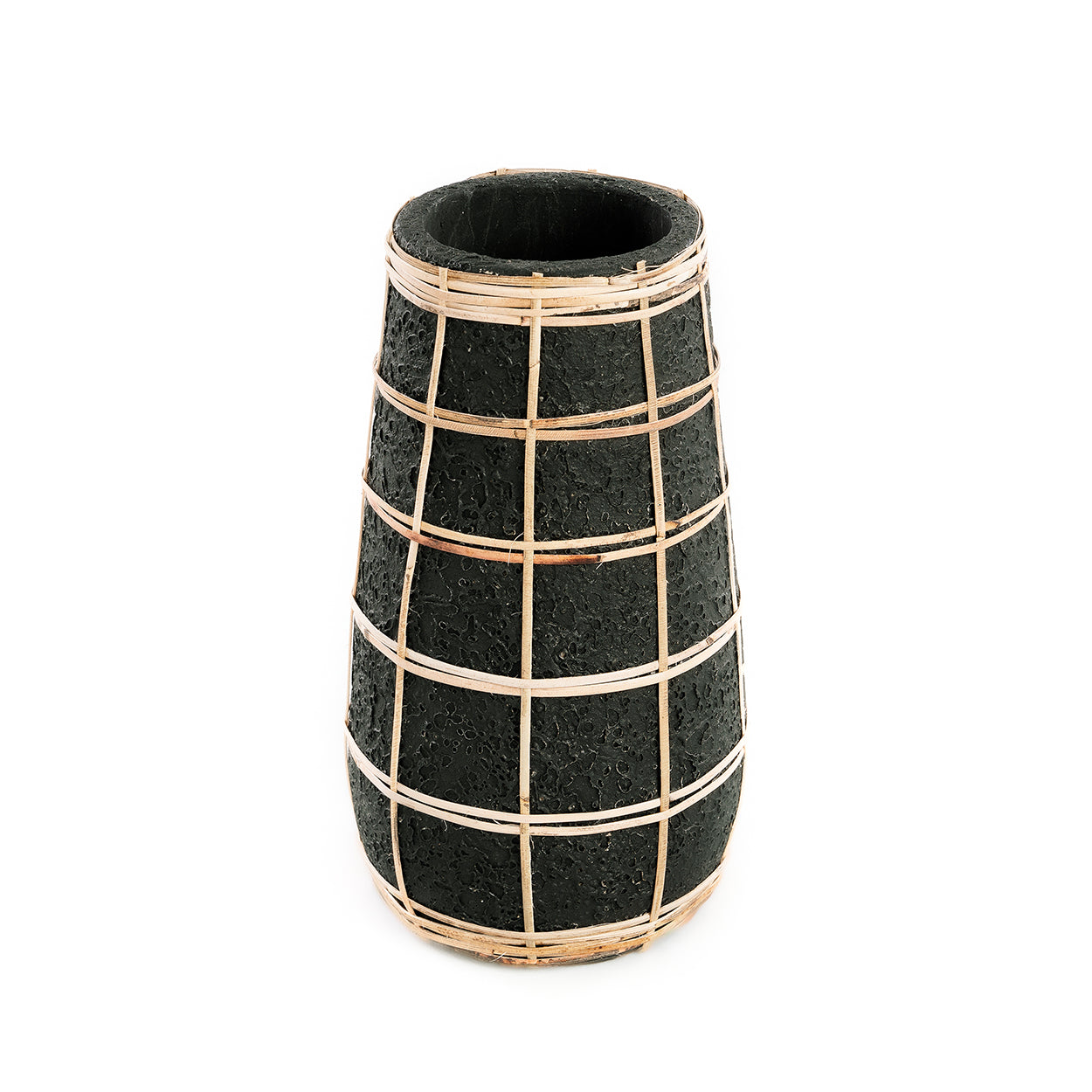 The Cutie Vase - Black Natural - M in terracotta — handmade luxury vase curated by Laiyahome