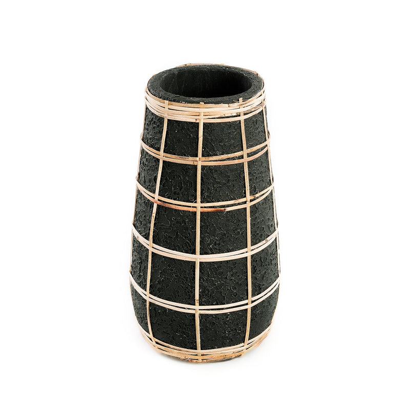 The Cutie Vase - Black Natural - M in terracotta — handmade luxury vase curated by Laiyahome