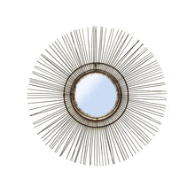 The Tropical Mirror - Black - L in rattan — handmade luxury wall mirror curated by Laiyahome