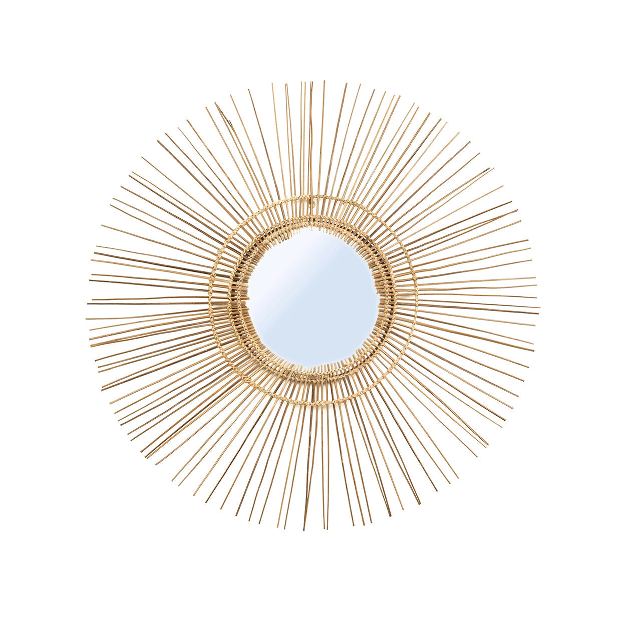 The Tropical Mirror - Natural - L in rattan — handmade luxury wall mirror curated by Laiyahome