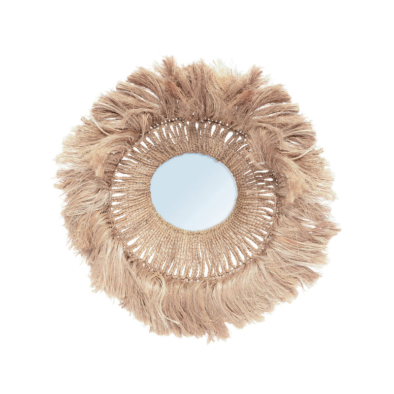 The Abaca Solomon Mirror - Natural in grass — handmade luxury wall mirror curated by Laiyahome