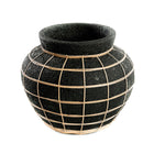 The Belly Vase - Black Natural - L in terracotta, earthenware — handmade luxury vase curated by Laiyahome