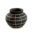 The Belly Vase - Black Natural - M in terracotta — handmade luxury vase curated by Laiyahome