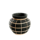 The Belly Vase - Black Natural - S in terracotta — handmade luxury vase curated by Laiyahome