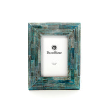 The Ocean Ripple Frame - Turquoise - 10x15 in polyresin — handmade luxury picture frame curated by Laiyahome