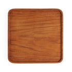 The Teak Square Plate - Natural - S in wood — handmade luxury dinner plate curated by Laiyahome