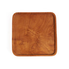 The Teak Square Plate - Natural - XS in wood — handmade luxury dinner plate curated by Laiyahome