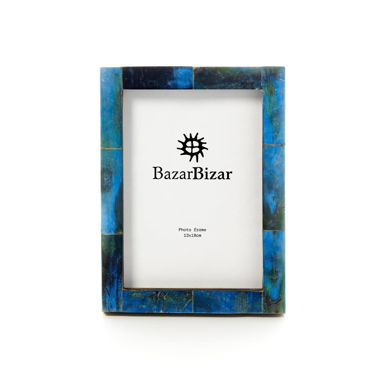 The Azure Patchwork Frame - Turquoise - 13x18 in polyresin — handmade luxury picture frame curated by Laiyahome