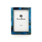 The Azure Patchwork Frame - Turquoise - 13x18 in polyresin — handmade luxury picture frame curated by Laiyahome