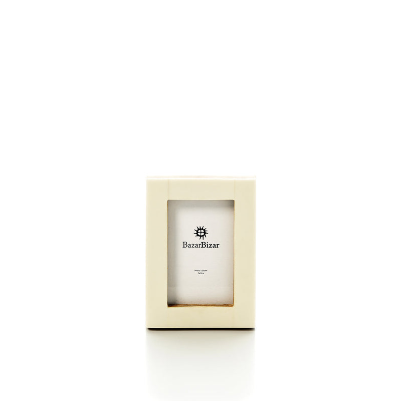 The Bone Petite Frame - White - 5x7 in polyresin — handmade luxury picture frame curated by Laiyahome