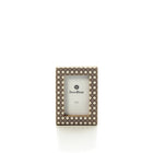 The Diamond Cut Frame - White Brown - 5x7 – polyresin picture frame in white – product view 1