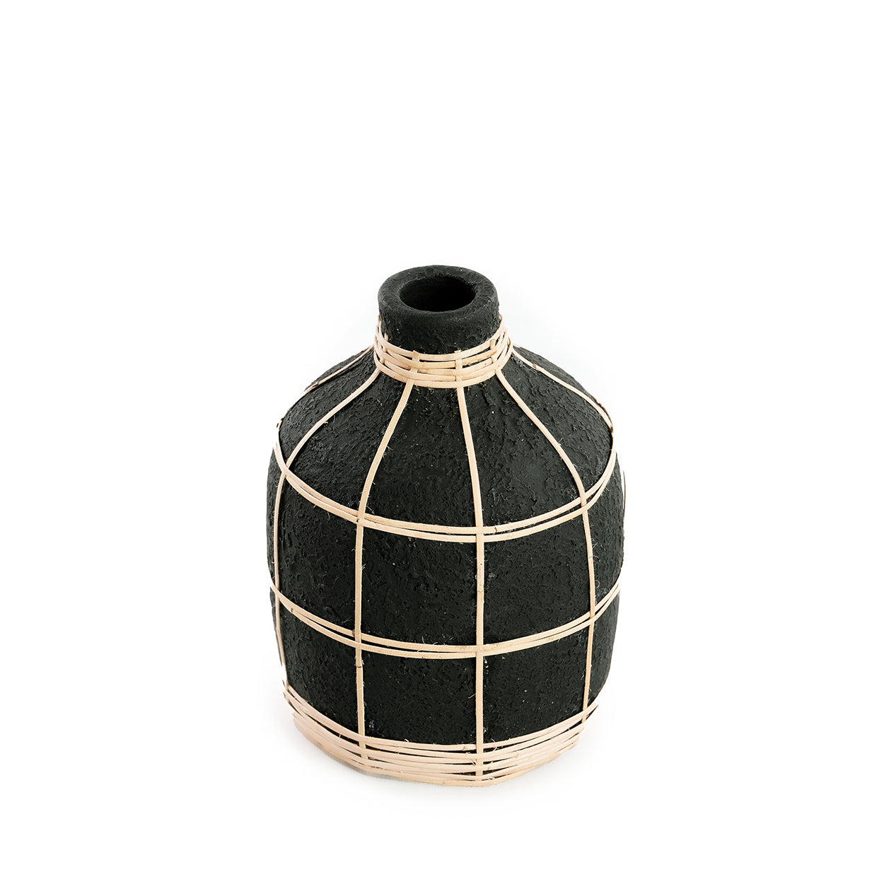 The Whoopy Vase - Black Natural - S in terracotta — handmade luxury vase curated by Laiyahome