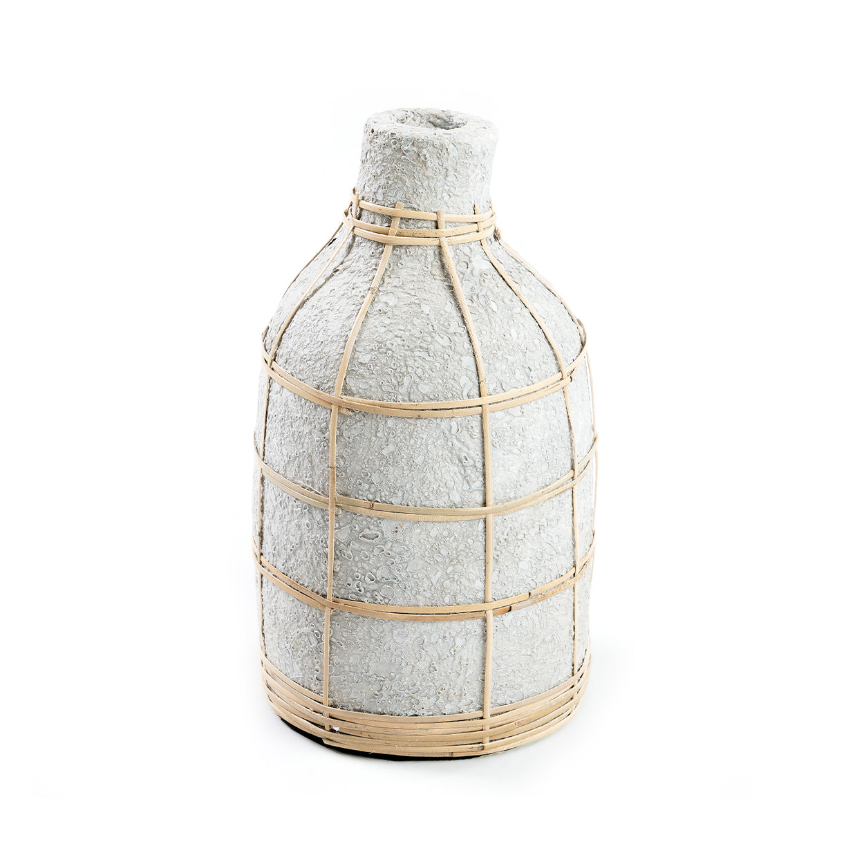 The Whoopy Vase - Concrete Natural - L in terracotta — handmade luxury vase curated by Laiyahome