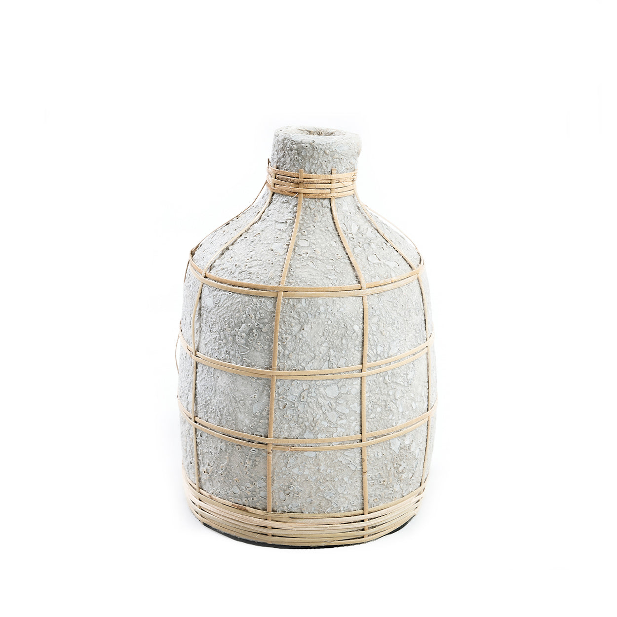 The Whoopy Vase - Concrete Natural - M in terracotta — handmade luxury vase curated by Laiyahome