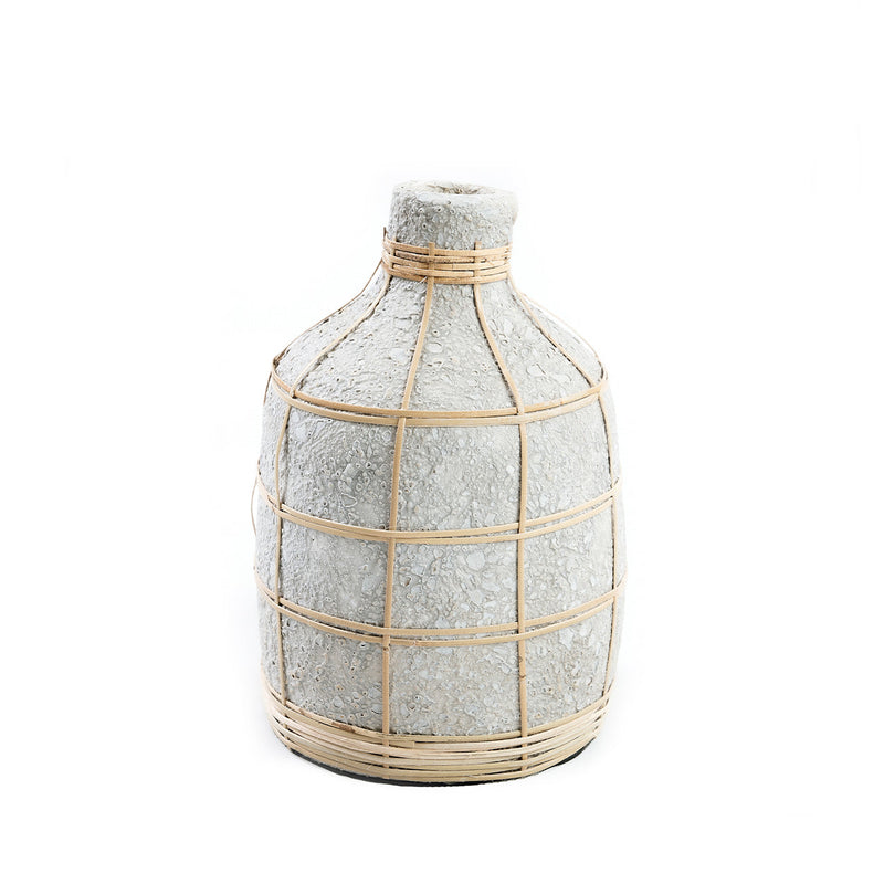 The Whoopy Vase - Concrete Natural - M in terracotta — handmade luxury vase curated by Laiyahome