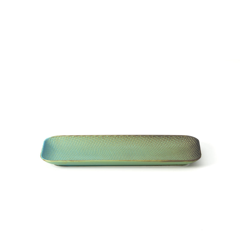 The Lagoon Rectangular Plate - L | ceramic, organic modern
