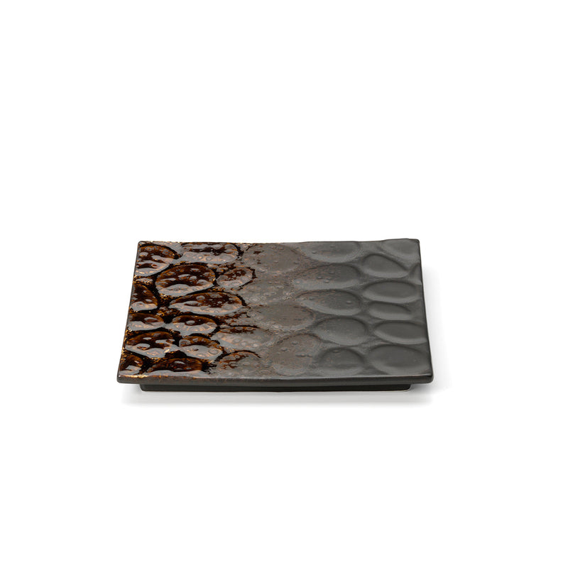 The Merapi Square Plate - Brown | ceramic, organic modern