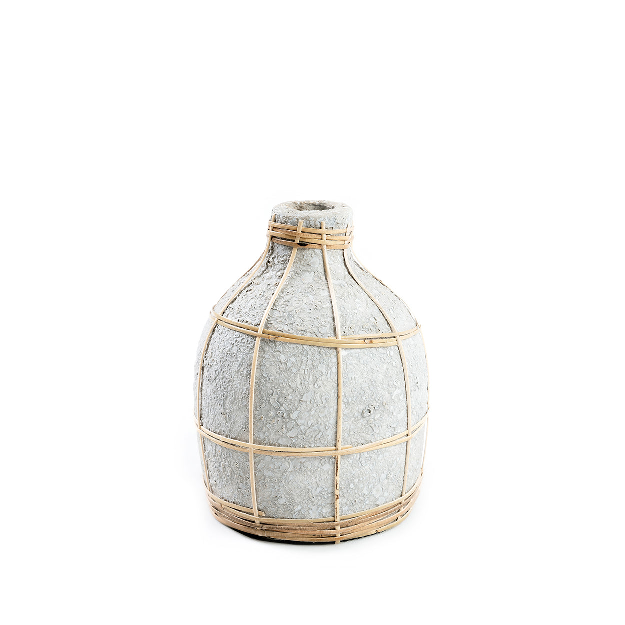 The Whoopy Vase - Concrete Natural - S in terracotta — handmade luxury vase curated by Laiyahome