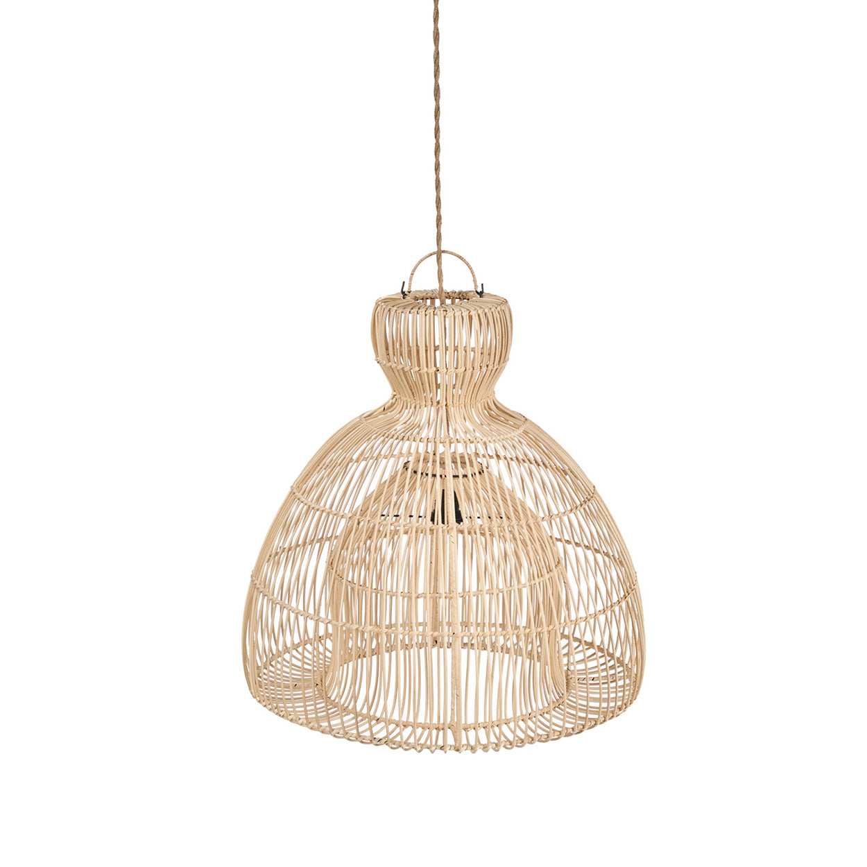 The Matcha Whisk Pendant - Natural - S in rattan — handmade luxury pendant lamp curated by Laiyahome — view 3