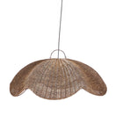 The Wave Pendant - Dark Walnut - L in rattan — handmade luxury pendant lamp curated by Laiyahome