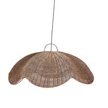 The Wave Pendant - Dark Walnut - L in rattan — handmade luxury pendant lamp curated by Laiyahome