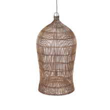 The Woven Bell Pendant - Dark Walnut - XL in bamboo — handmade luxury pendant lamp curated by Laiyahome — view 3