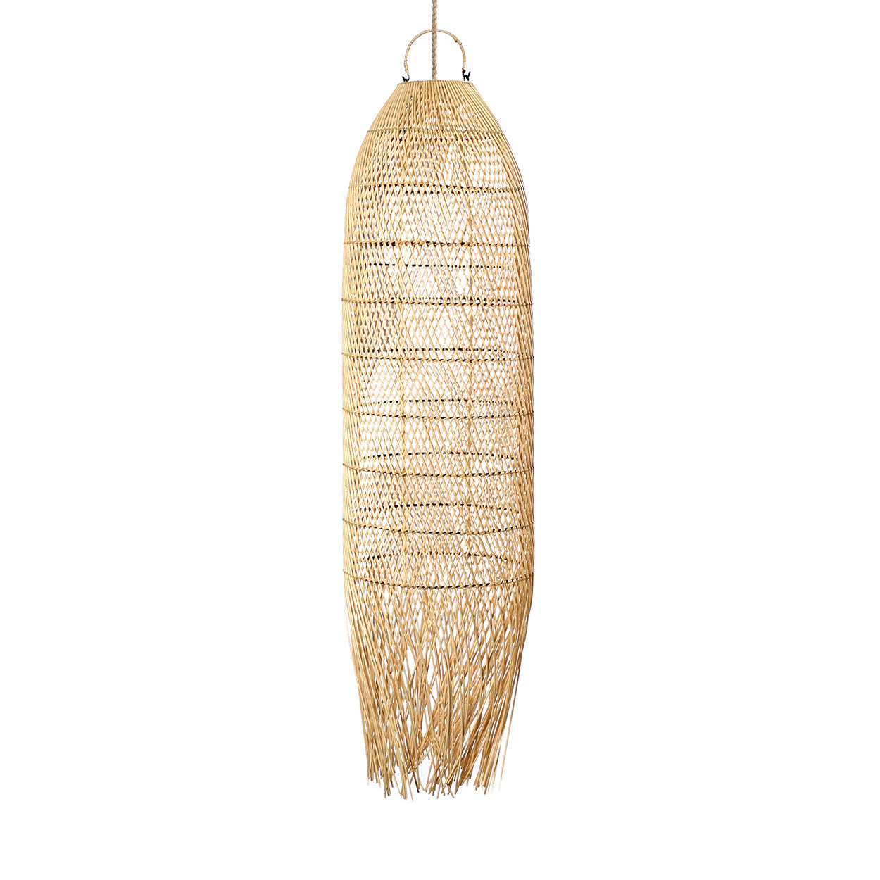 The Squid Pendant - Natural - L in rattan — handmade luxury pendant lamp curated by Laiyahome