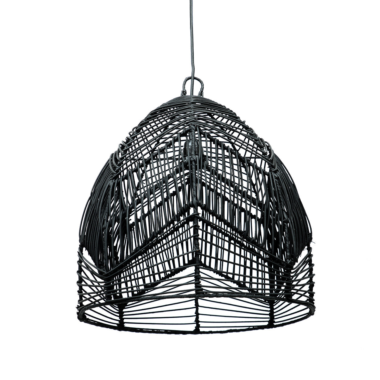 The Bala Pendant  - Black - M in rattan — handmade luxury pendant lamp curated by Laiyahome